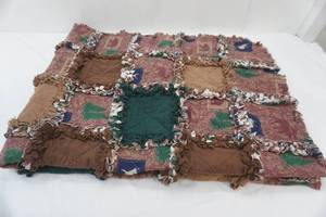 lot 604 image: Brown hand made blanket