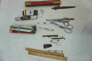 lot 622 image: Vintage Rulers , Pencils