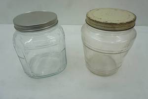 lot 647 image: Vintage Glass Jars (larger size)