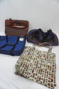 lot 707 image: Insulated Lunch Bag, Duffle Bag, Handmade Grocery Bag and More