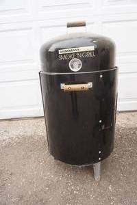 lot 716 image: Brinkmann Smoke N Grill with 12 Large Bag of Kingsford Charcoal