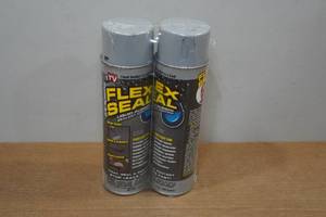 lot 25 image: 2 Flex Seal Liquid Rubber Spray - Gray