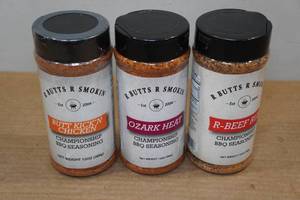 lot 36 image: 3 R Butts R Smokin Seasonings