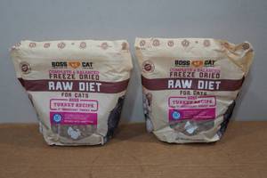 lot 55 image: 2 Boss Cat Freeze Dried Cat Treats - Turkey