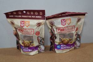 lot 56 image: 2 Boss DogCat Pro Balls DogCat Treats - Pork