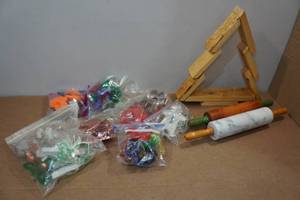 lot 180 image: Assorted Holiday Cookie Cutters and Rolling Pins