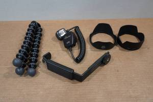 lot 230 image: Photography Accessories - Tripod and Nikon Hoods