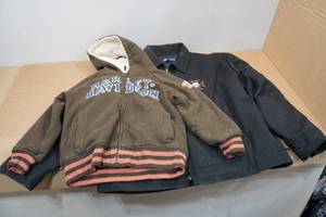 lot 245 image: Harley Davidson Fleece Lined Kids Zip Up and Dickies 2XL Jacket