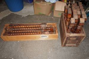 lot 294 image: Antique Turned Wood Spindles
