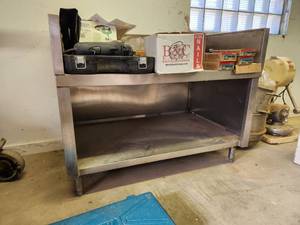 lot 974 image: Food Grade Stainless Steel Prep Station 46 x 30 x 36
