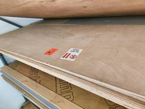lot 1004 image: Lot of (9) Plywood Veneer Sheets 38 x 8 x 4