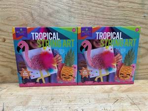 lot 27 image: Craft-tastic DIY String Art   Craft Kit for Kids   Everything Included for 2 Arts & Crafts Projects   Features a Fun Flamingo & Pineapple Patterns (lot of 2)