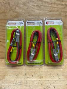 lot 52 image: Uriah Products Battery Mounting & Installation Parts for Battery, Red 25 Inch (lot of 3)