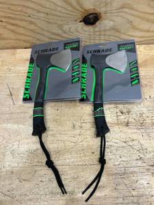 lot 61 image: Schrade Stainless Steel Survival Full Tang Hatchet Rubber Handle 11 in. (Lot of 2)