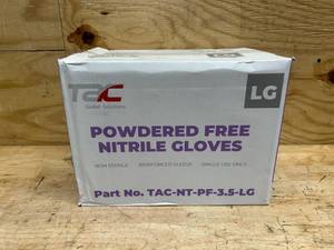 lot 62 image: Powdered free nitrile gloves size Large
