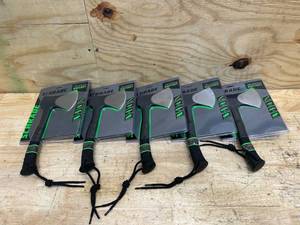 lot 73 image: Schrade Stainless Steel Survival Full Tang Hatchet Rubber Handle 11 in. (Lot of 5)