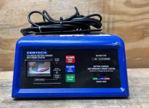 lot 95 image: Cen-Tech 12V Analog Battery Charger With Engine Starter