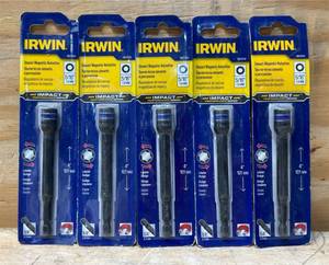 lot 100 image: IRWIN Impact Magnetic Nutsetter 516  lot of 5