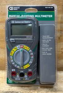 lot 138 image: Commercial Electric Manual-Ranging MultiMeter