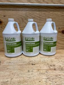 lot 165 image: Earth Force - Lot of 3 - Neutral Lemon Fresh Disinfectant Cleaner, Detergent, Deodorize 1 Gal