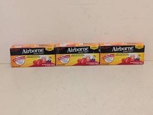lot 46 image: (3) AIRBORNE IMMUNE SUPPORT- VERY BERRY