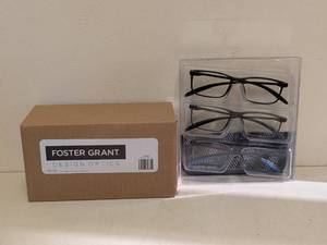 lot 90 image: (2) FOSTER GRANT 3.00 READING GLASSES 3PK