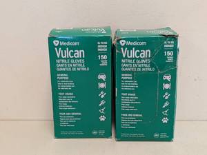 lot 97 image: (2) MEDICOM VULCAN NITRILE GLOVES XL