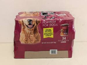 lot 102 image: KIRKLAND SIGNATURE CHICKEN & RICE FORMULA FOR DOGS 24PK