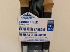 lot 122 image: CASCADE MOUNTAIN TECH CARBON FIBER TREKKING POLES