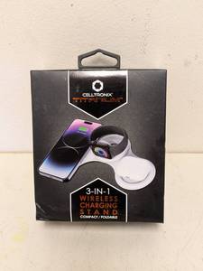 lot 149 image: NEW CELLTRONIX TITANIUM 3-IN-1 WIRELESS CHARGING STAND COMPACTFOLDABLE