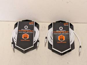lot 155 image: (2) CELLTRONIX TITANIUM 6FT. HEAVY DUTY AUX CABLE