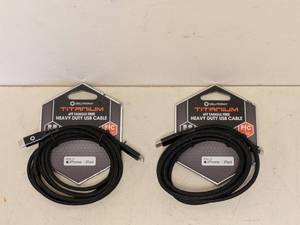 lot 156 image: (2) CELLTRONIX TITANIUM 6FT. C TO LIGHTNING HEAVY DUTY USB CABLE