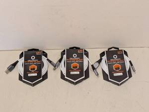 lot 157 image: (3) CELLTRONIX TITANIUM 6FT. A TO LIGHTNING HEAVY DUTY USB CABLE
