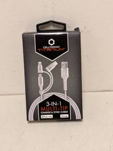 lot 159 image: CELLTRONIX TITANIUM 3-IN-1 MULTI-TIP CHARGE & SYNC CABLE