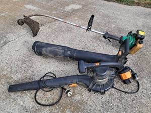 lot 58 image: Worx Corded Leaf Blower & Gas Weedeater