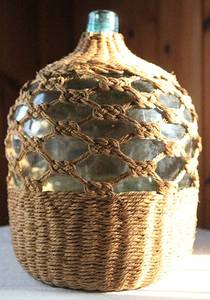 lot 0014 image: Large Antique Knot Jug - Blue Glass