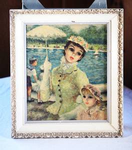 lot 0067 image: Huldah Cherry Jeffe Print in Ornate Frame