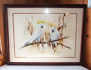 lot 0074 image: John Hansen Print Two of a Kind - Australian Naturalist Artist