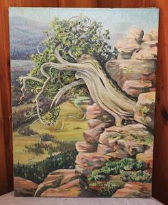 lot 0075 image: Wm E. Marshall Original UNDEFEATED - Oil on Canvas - Local MN Artist