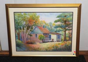 lot 0079 image: B. Haskins - Original Watercolor - Signed and Framed