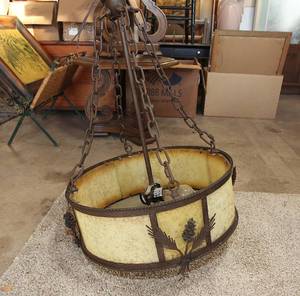 lot 0103 image: Metal Chandelier - BackwoodsRustic Motif