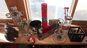 lot 0213 image: Shelf Lot #57 - Multiple items in one lot - Some Christmas - See Pic