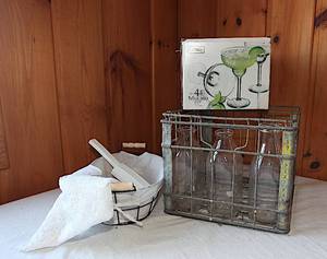 lot 0302 image: Home Decor Bundle #12 - Milk Jugs and Crate - More