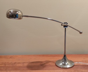 lot 155 image: LL - Pottery Barn Adjustable Chrome Desk Lamp