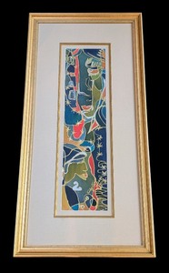 lot 163 image: LR - Phyllis Jean Signed Abstract Framed Painting, 1995