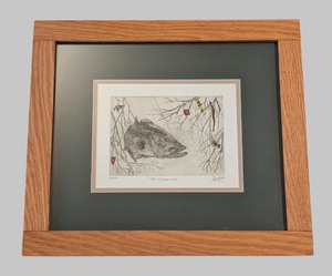 lot 295 image: LR - Framed Bob Lafferandre Limited Edition Etching - The Collector (36100)