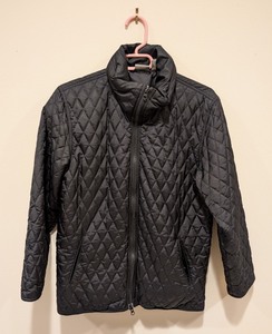 lot 316 image: C - Chicos Womens Black Quilted Jacket Size Small