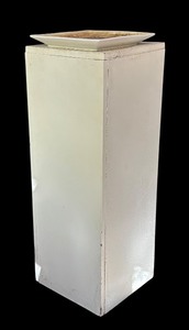 lot 28R image: K - White Pillar Pedestal Plant Stand