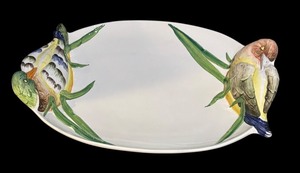 lot 84R image: K - Creart Italy Hand Painted Duck Motif Platter