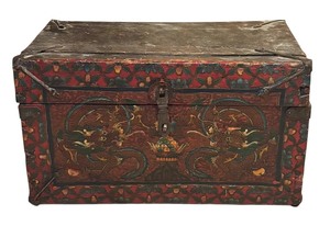 lot 101R image: DR - Vintage Wooden Storage Box